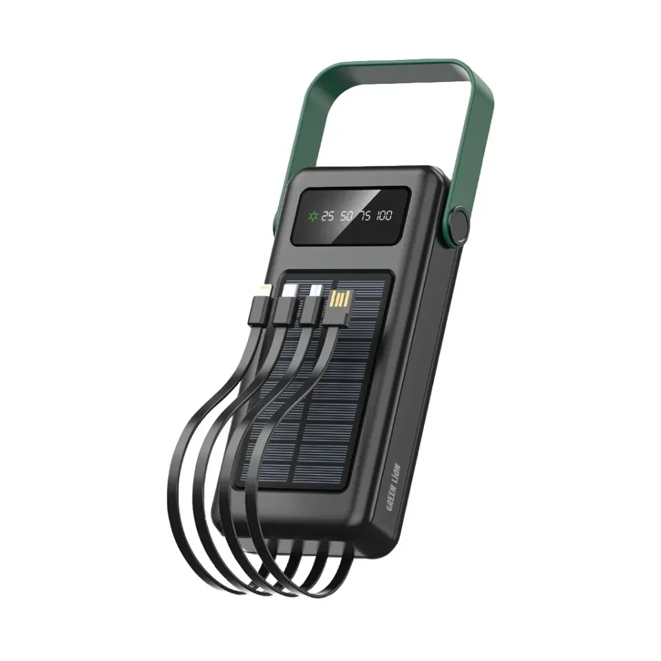 پاوربانک گرین لاین مدل Solar Max ظرفیت 30000 میلی‌آمپر ساعت Green Lion Solar Max 30000mAh Power Bank