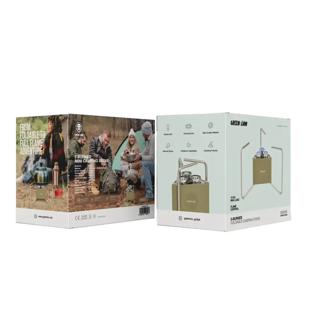 اجاق گاز کمپینگ تاشو سه شعله گرین لاین Green Lion 3-Burner Foldable Camping Stove GCS-15