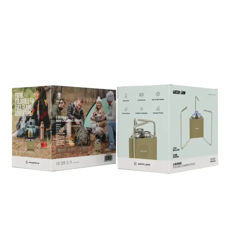 اجاق گاز کمپینگ تاشو سه شعله گرین لاین Green Lion 3-Burner Foldable Camping Stove GCS-15