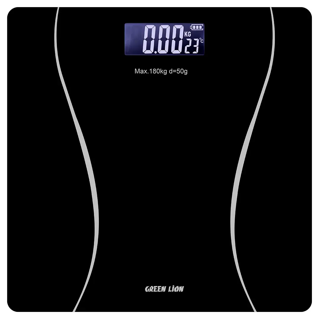 ترازو هوشمند بادی آنالیز گرین لاین Green Lion Smart Body Scale Lite - Black مدل GNSBSCLLTEBK
