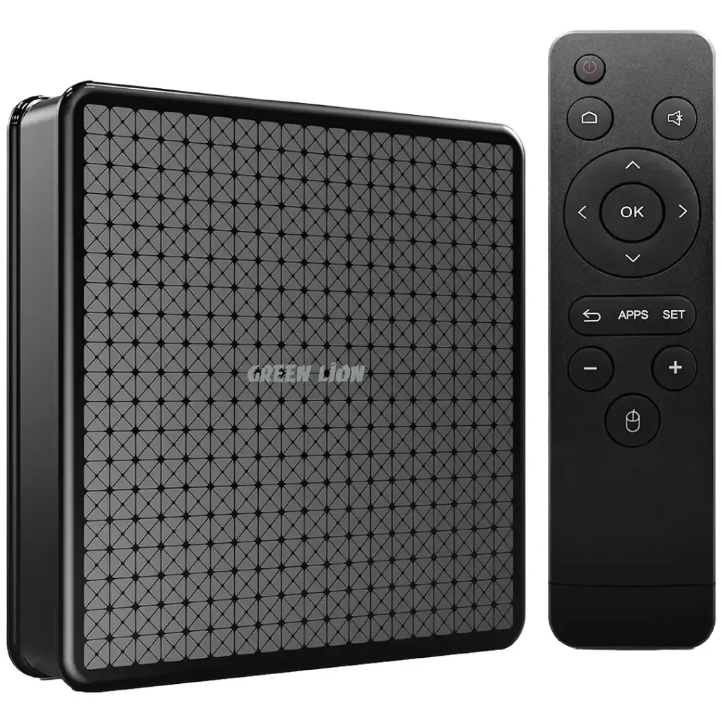 اندروید باکس ۴K گرین لاین Green Lion Android TV Box 4K with Remote Control GNANDTVBOXBK