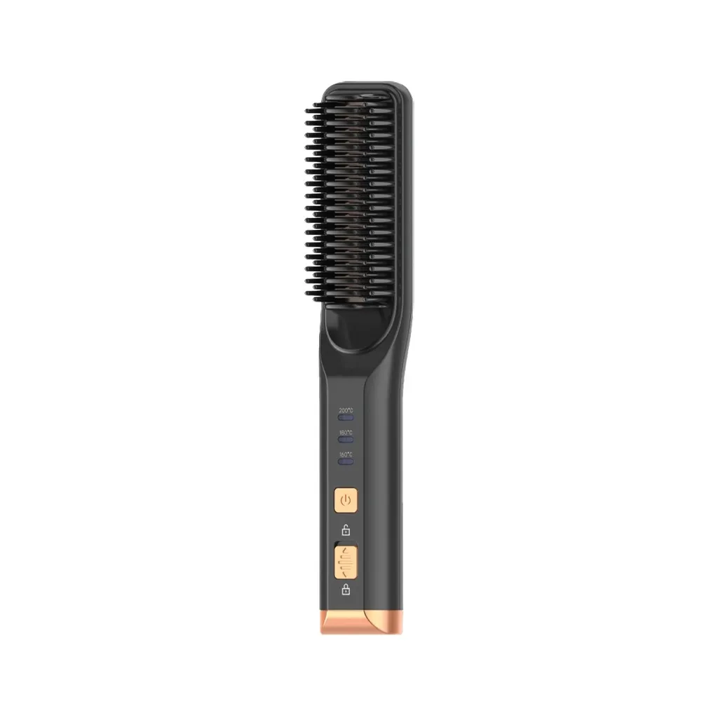 برس حرارتی شارژی صاف کننده مو و ریش گرین لاین Green Lion Cordless Beard and Hair Straightener - Black (GNCOHAIRCMBK)