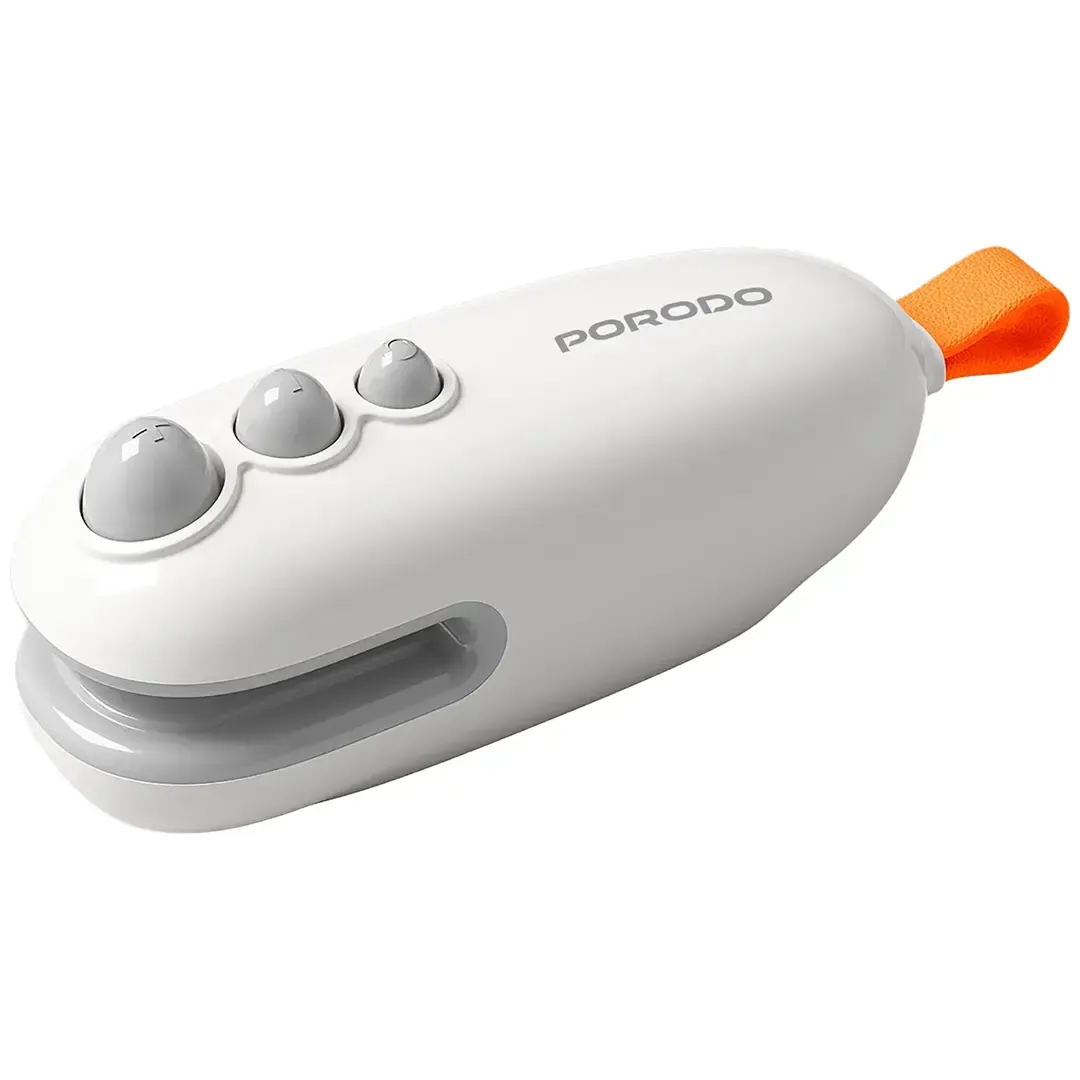 دستگاه وکیوم پرتابل پرودو Porodo Lifestyle 2-In-1 Magnetic Mini Sealer & Cutter With Rechargeable Battery - White مدل PDWS105WH
