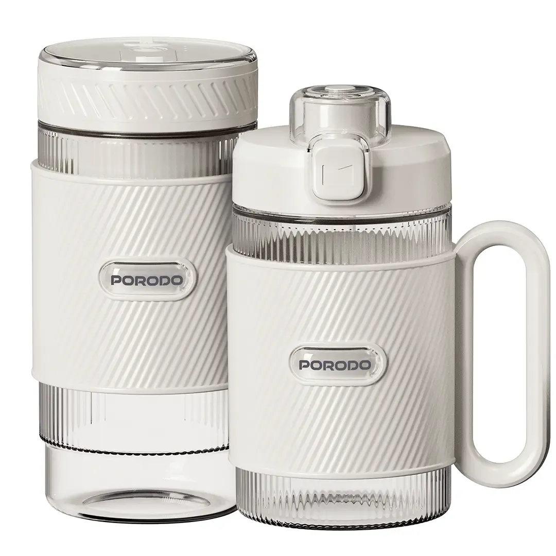 مخلوط ‌کن شارژی دو لیوانه پرودو Porodo Lifestyle Portable Dual-Cup Smoothie Blender - White مدل PDGCZ0710WH