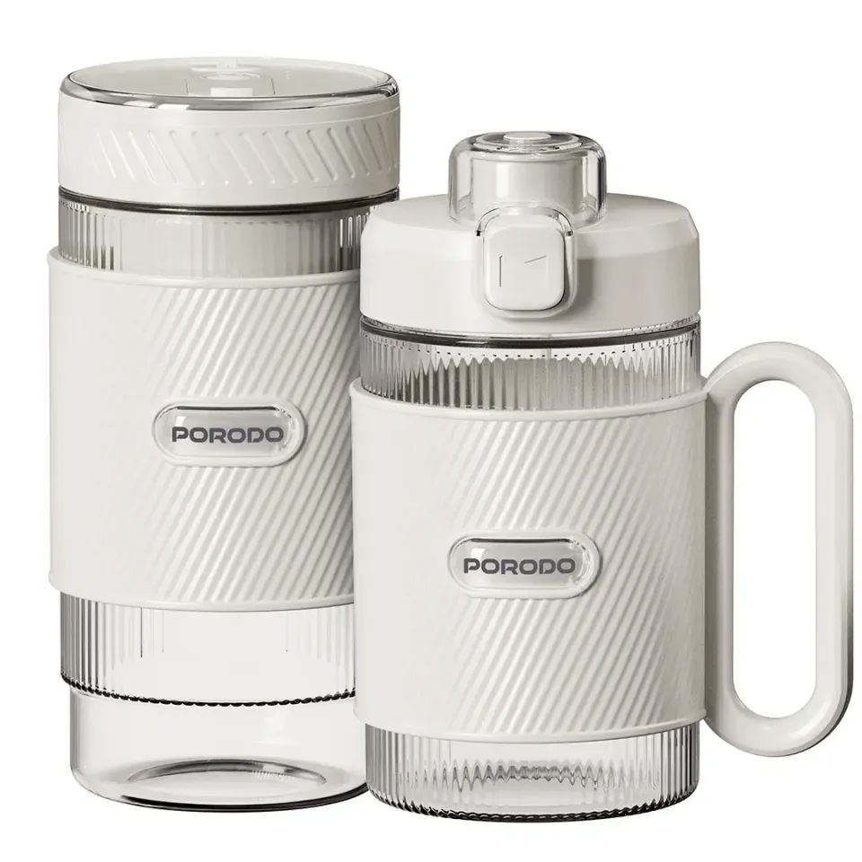مخلوط ‌کن شارژی دو لیوانه پرودو Porodo Lifestyle Portable Dual-Cup Smoothie Blender - White مدل PDGCZ0710WH