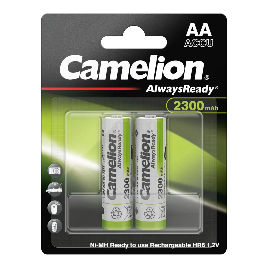 باتری شارژی قلمی کملیون مدل Always Ready ظرفیت 2300mAh بسته 2 عددی