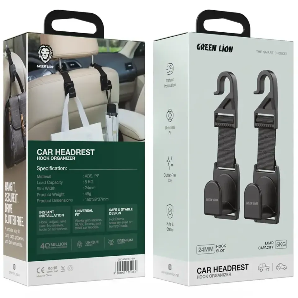 نظم دهنده خودرو گرین لاین Green Lion مدل Car Headrest Hook Organizer