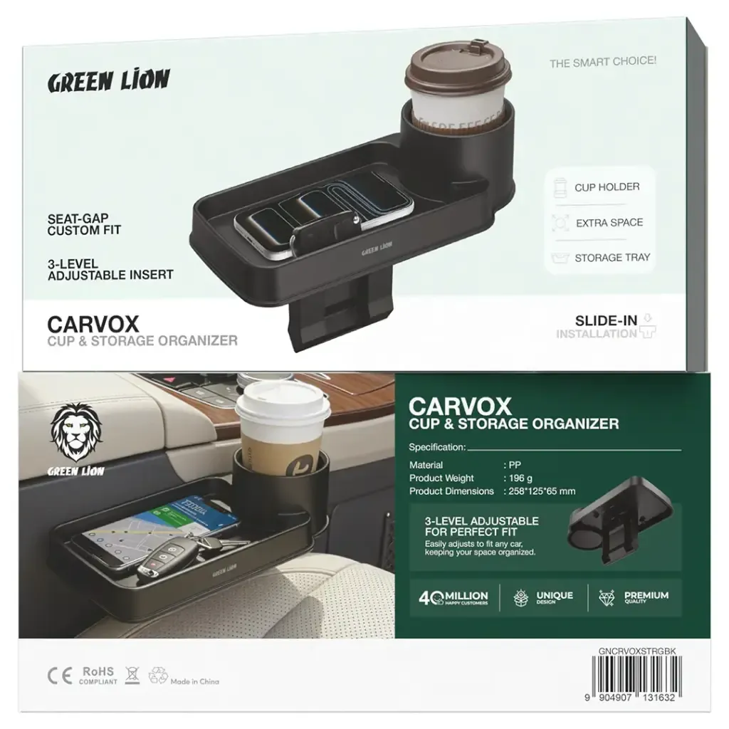 جا لیوانی و موبایل و نظم دهنده خودرو گرین لاین مدل CARVOX - Green Lion