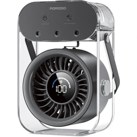 پنکه مه پاش رومیزی شارژی پرودو Porodo Chillo Aqua Portable Mist Fan PDLFSTZH26