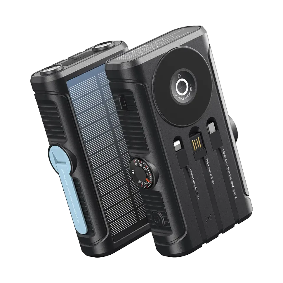 پاوربانک خورشیدی 20وات 20000 پاورولوژی Powerology Solar Powerbank PPBCHAW53BK