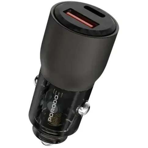 شارژر فندکی پرودو مدل PD-FWCH048 ظرفیت ۹۵ وات شفاف