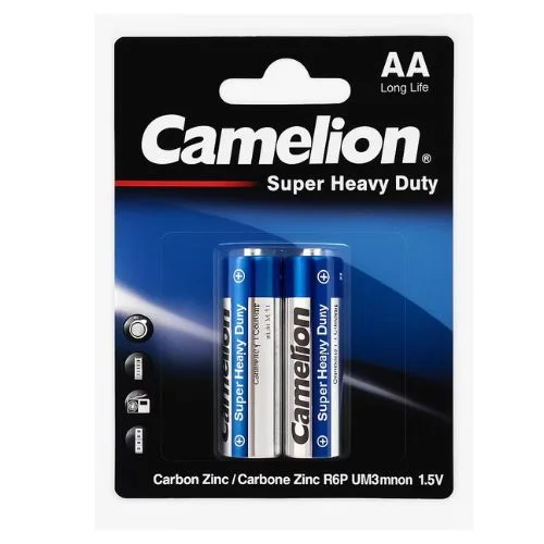 باتری قلمی کملیون مدل Super Heavy Duty بسته ۲ عددی