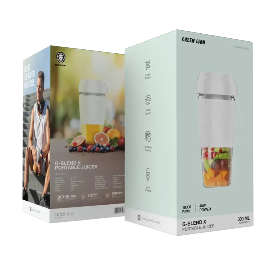 بلندر و مخلوط کن شارژی 40 وات گرین لاین Green Lion G-Blend X Portable Juicer 0.3L 40W مدل GNBLENDX40WH
