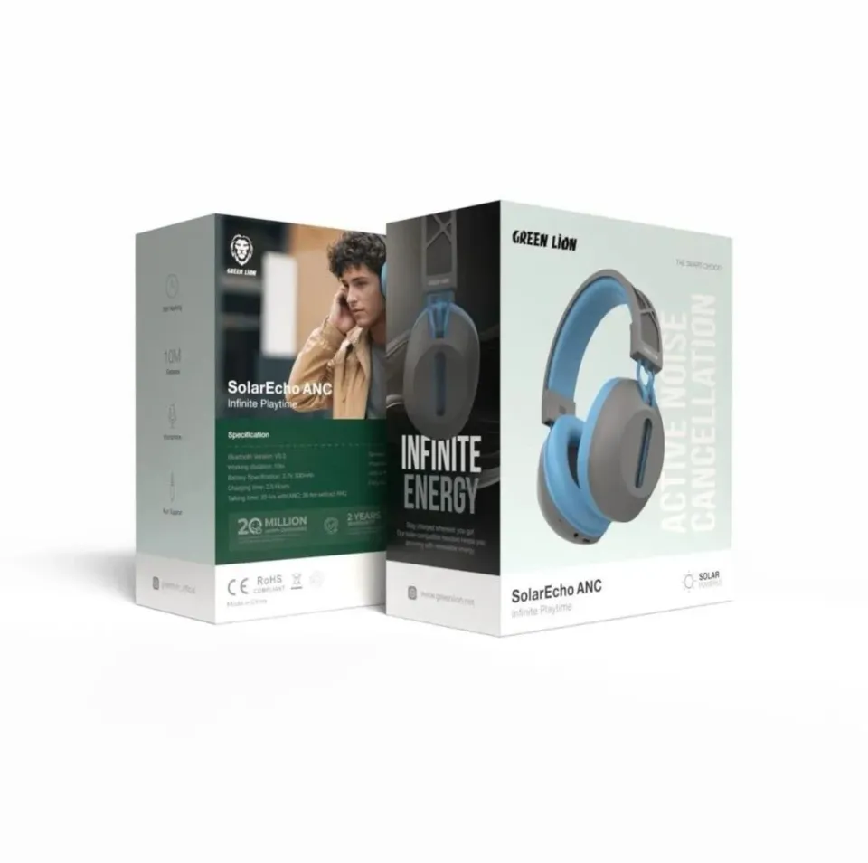 هدفون بی سیم گرین لاین مدل Green Lion Solar Echo ANC Wireless Headphone