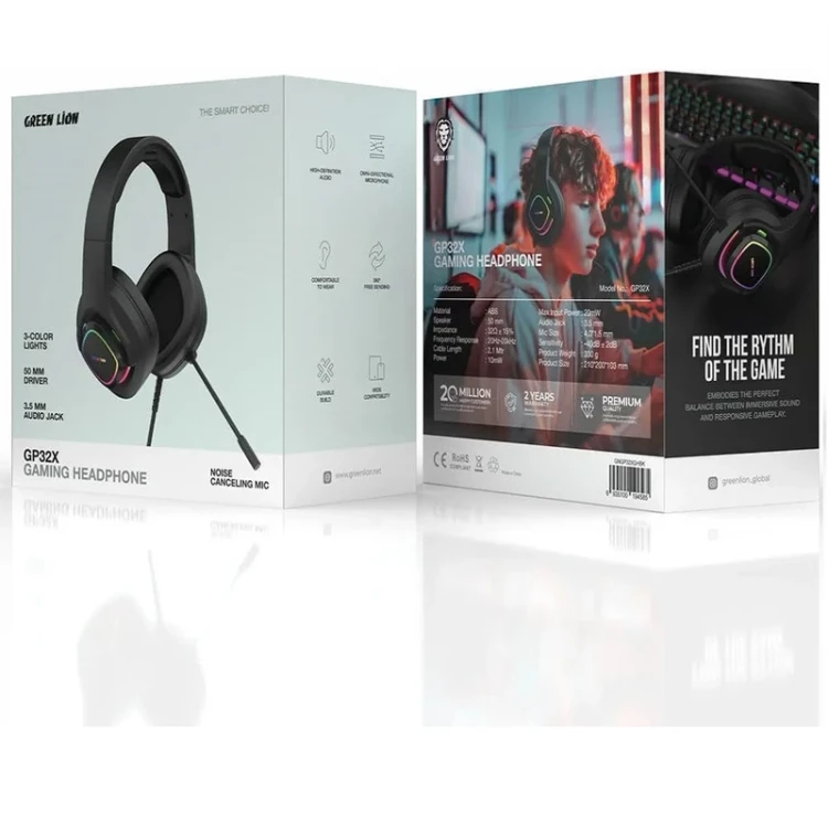 هدست گیمینگ گرین لاین مدل Green Lion GP32X Gaming