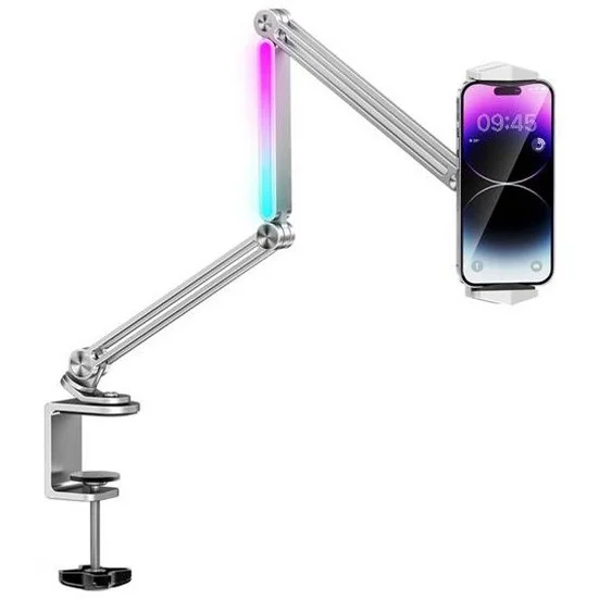 پایه نگهدارنده موبایل و تبلت پرودو مدل PD-LFST051 با بازوی متحرک و نور RGB