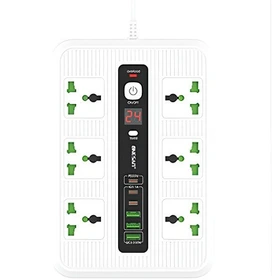 چندراهی برق ۶ خانه وان سم مدل U10 با کابل ۳ متری Onesam Power Socket U10