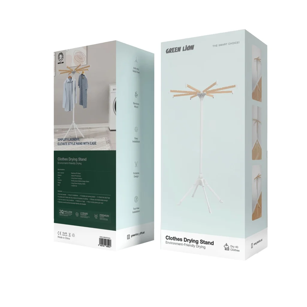 پایه خشک کن لباس گرین لاین Green Lion Clothes Drying Stand - White مدل GNCLDRYSTDWH