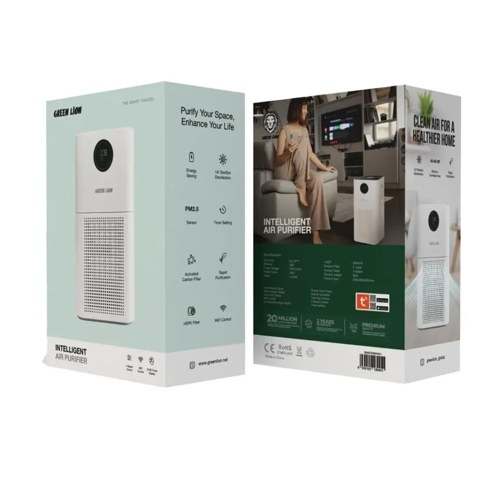 دستگاه تصفیهکننده هوا هوشمند گرین لاین Green Lion Intelligent Air Purifier - White مدل GNINTAIRPWH