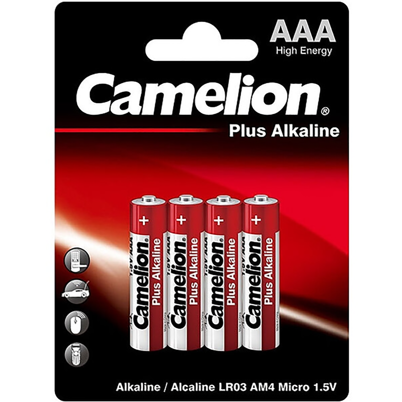 باتری نیم قلمی کملیون مدل Plus Alkaline بسته 4 عددی