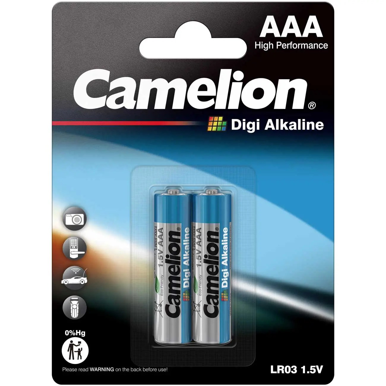 باتری نیم قلم کملیون مدل Digi Alkaline بسته 2 عددی