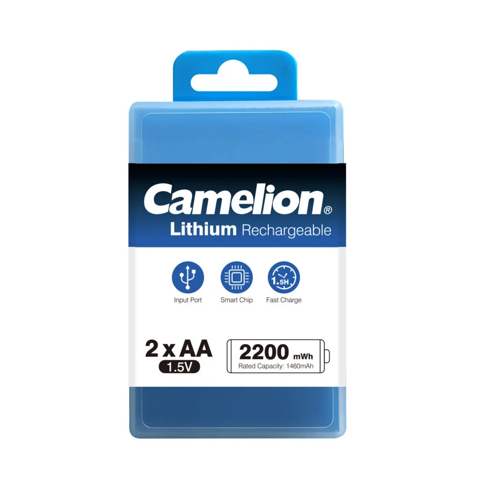 باتری شارژی قلمی کملیون مدل (LITHIUM RECHARGEABLE) ظرفیت 2200mAh بسته 2 عددی